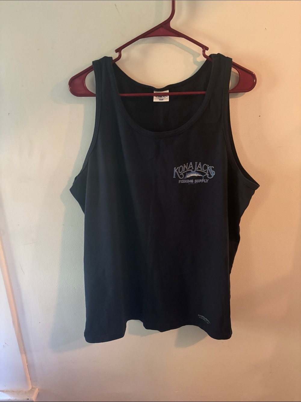 Vintage 90s Crazy Shirts Hawaii Kona Jacks Fishing Supply Tank Top Size L